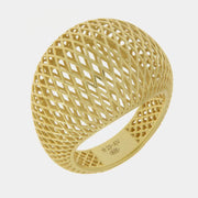 Anello in Argento 925 bombato con trafori