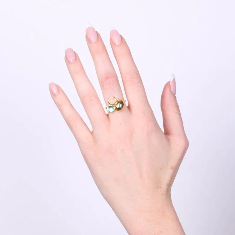 Anello in Argento 925 con zirconi colorati