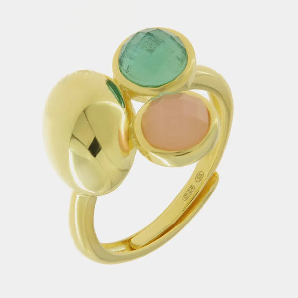 Anello in Argento 925 con zirconi colorati - BYSIMON gioielli
