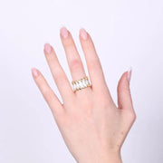 Anello in Argento 925 fascia con zirconi