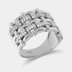 Anello in Argento 925 fascia con zirconi - BYSIMON gioielli