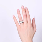 Anello in Argento 925 a fascia con zirconi