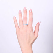 Anello in Argento 925 con zirconi acqua