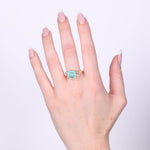 Anello in Argento 925 con zircone verde SIMEONE - gioiello BySimon