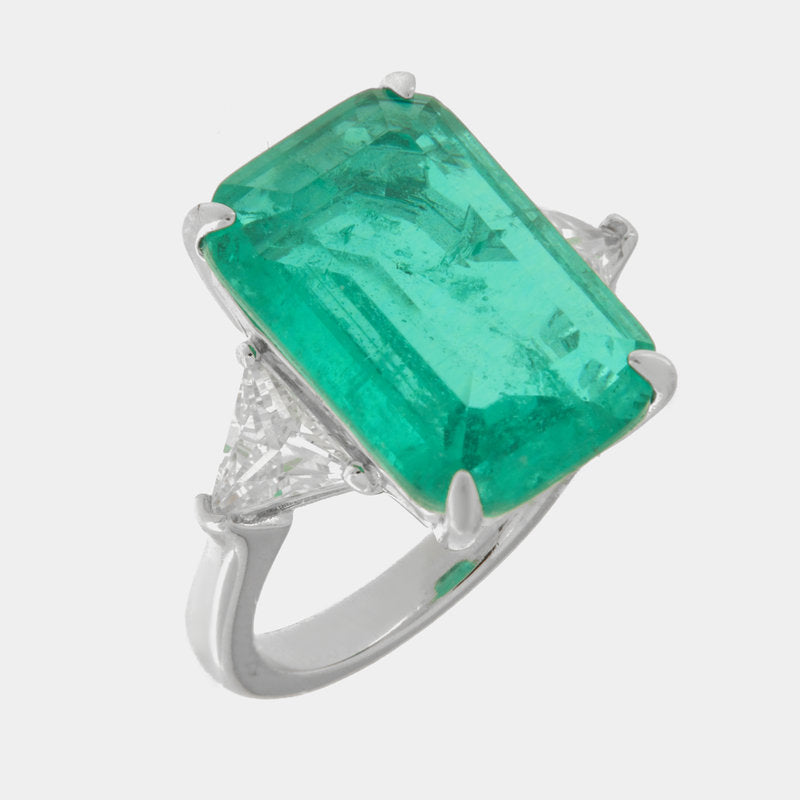 Anello in Argento 925 con zircone verde SIMEONE - gioiello BySimon