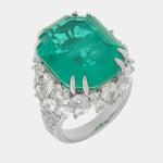 Anello in Argento 925 con zircone verde SIMEONE - gioiello BySimon