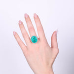 Anello in Argento 925 con zircone verde SIMEONE - gioiello BySimon