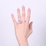Anello in Argento 925 con zircone rosa SIMEONE - gioiello BySimon