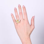 Anello in Argento 925 con zircone giallo SIMEONE - gioiello BySimon