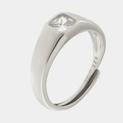 Anello in Argento 925 chevalier con punto luce