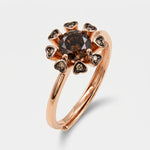 Anello in Argento 925 fiore e cristalli Collezione Novecento - BYSIMON gioielli