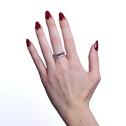 Anello in Argento 925 pavè colorato