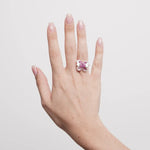 Anello in Argento 925 farfalla rosa - BYSIMON gioielli