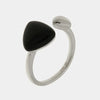 Anello in Argento 925 triangolo nero