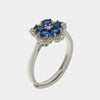 Anello in Argento 925 fiore blu