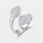 Anello in Argento 925 contrariè goccia - BYSIMON gioielli