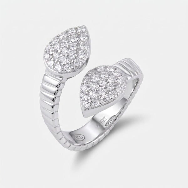 Anello in Argento 925 contrariè goccia - BYSIMON gioielli