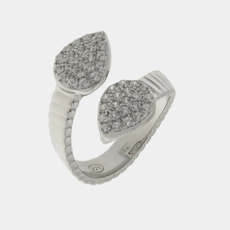 Anello in Argento 925 contrariè goccia - BYSIMON gioielli