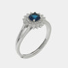 Anello in Argento 925 kate con zircone blu