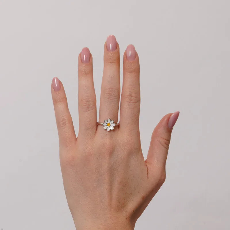 Anello in Argento 925 Margherita smaltata