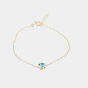 Bracciale in Argento 925 con punto luce azzurro centrale