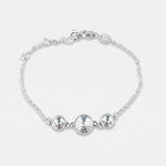 Bracciale in Argento 925 trio di punti luce con cristalli bianchi - BYSIMON gioielli
