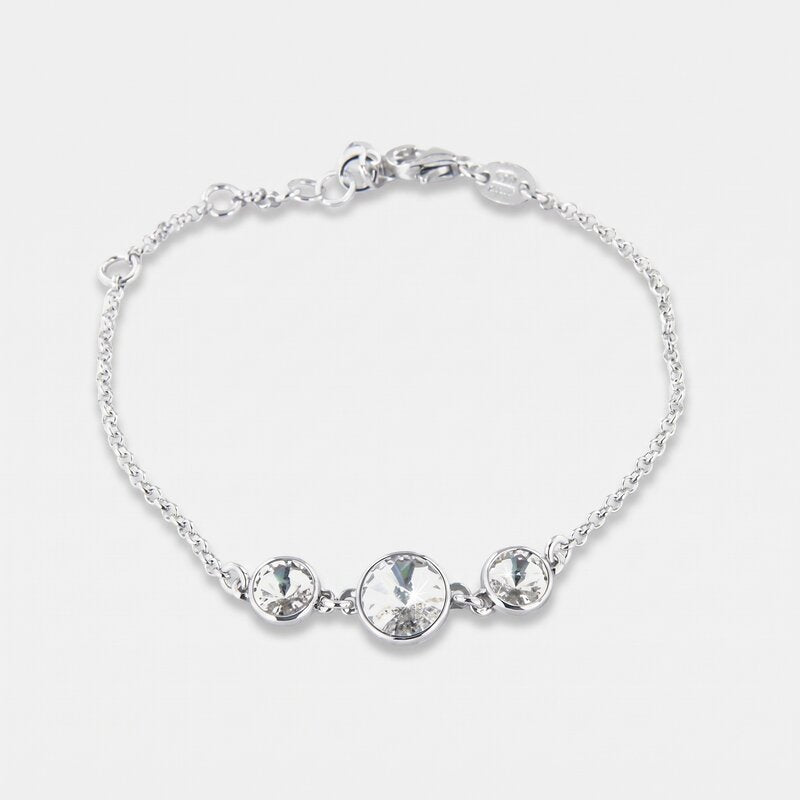 Bracciale in Argento 925 trio di punti luce con cristalli bianchi - BYSIMON gioielli