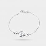 Bracciale in Argento 925 con trio di cristalli bianchi - BYSIMON gioielli