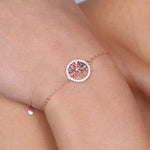 Bracciale in Argento 925 con albero della vita e zirconi multicolor Collezione Barcellona - BYSIMON gioielli