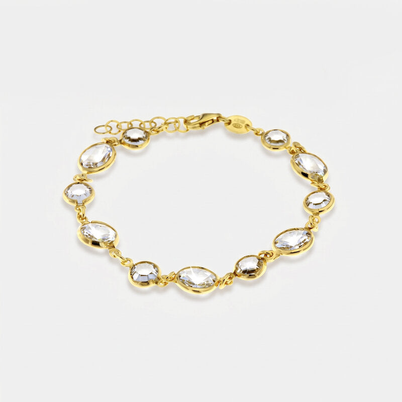 Bracciale in Argento 925 con giro di cristalli - BYSIMON gioielli
