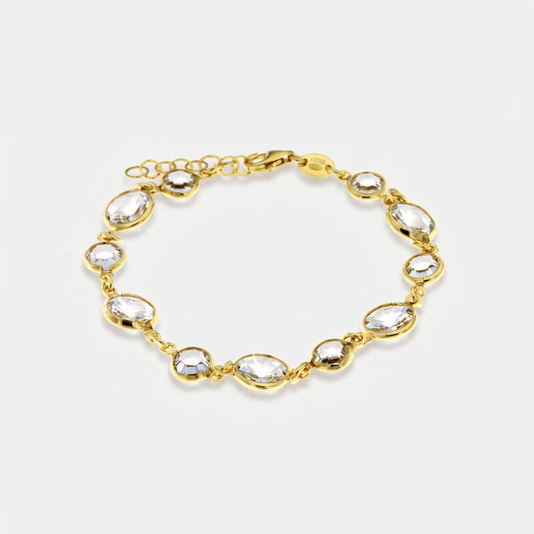 Bracciale in Argento 925 con giro di cristalli - BYSIMON gioielli