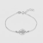 Bracciale in Argento 925 con pesciolino centrale, impreziosito da cristalli bianchi ai lati - BYSIMON gioielli