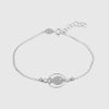 Bracciale in Argento 925 con pesciolino centrale, impreziosito da cristalli bianchi ai lati