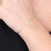 Bracciale in Argento 925 croce e cristalli
