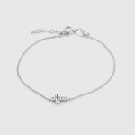 Bracciale in Argento 925 croce e cristalli