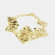 Bracciale in Argento 925 a rombi uniti martellati, effetto schiava