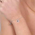 Bracciale in Argento 925 con alberi della vita pendenti arricchiti da zirconi bianchi Collezione Barcellona - BYSIMON gioielli