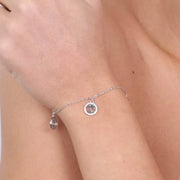 Bracciale in Argento 925 con alberi della vita pendenti arricchiti da zirconi bianchi