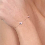 Bracciale in Argento 925 con stelle impreziosite da zirconi multicolor