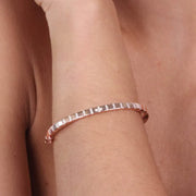 Bracciale in Argento 925 rigido con zirconi bianchi