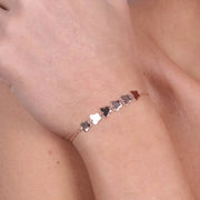 Bracciale in Argento 925 con serie di farfalline lisce