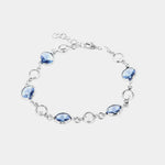 Bracciale in Argento 925 con giro di cristalli colorati bicolore - BYSIMON gioielli