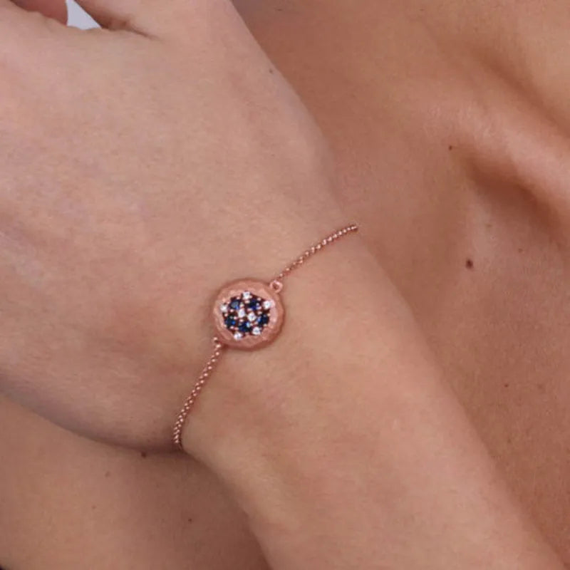 Bracciale in Argento 925 con zirconi bianchi e blu