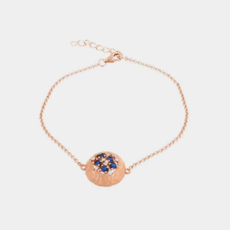 Bracciale in Argento 925 con zirconi bianchi e blu
