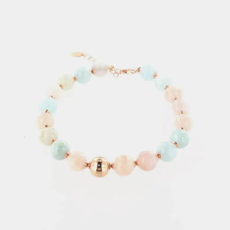 Bracciale in Argento 925  con perle multicolore