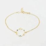 Bracciale in Argento 925 con cerchio impreziosito da stelle e cristalli colorati alternati.