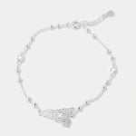 Bracciale in Argento 925 con forma isola siciliana, impreziosito da pavè di zirconi bianchi - BYSIMON gioielli
