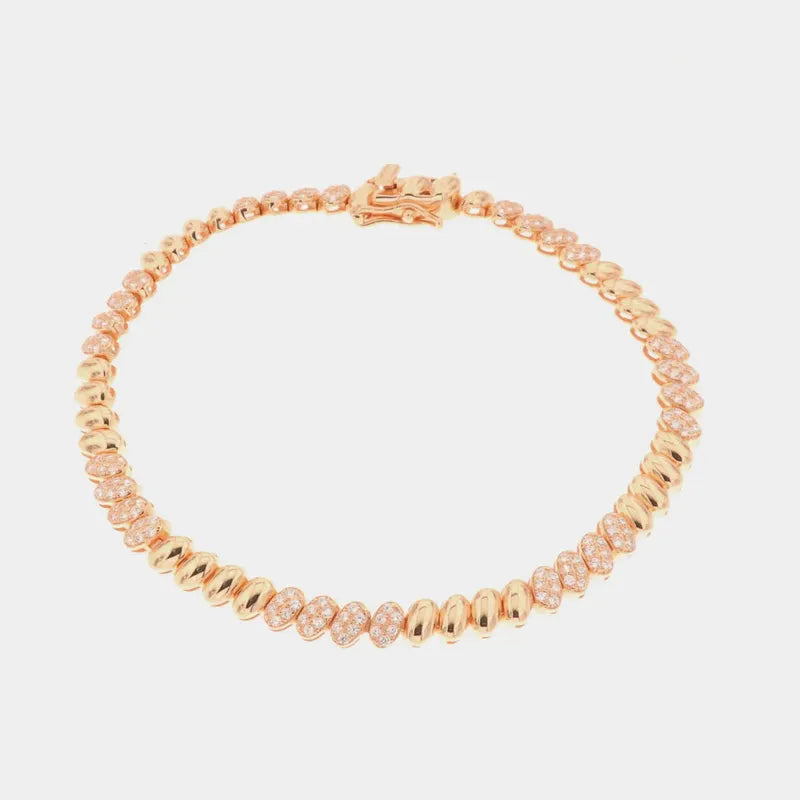 Bracciale in Argento 925 con dettagli in zirconi bianchi