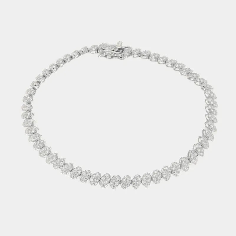 Bracciale in Argento 925 in zirconi bianchi