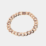 Bracciale in Argento 925 catene con maglie e chiusura impreziosite da zirconi multicolor